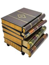 Maitland-Smith - four drawer chest in the form of a stack of leather-bound books