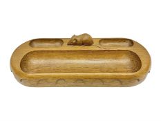 Mouseman - oak pen tray