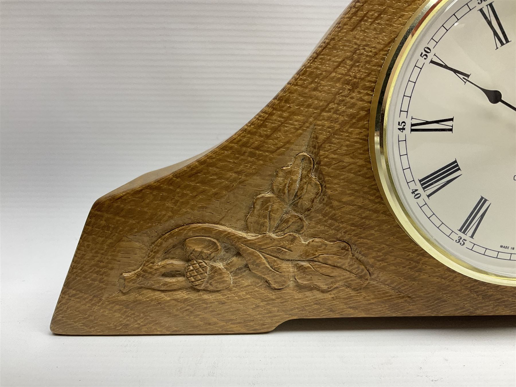 Beaverman - oak arched top mantel clock - Image 4 of 11
