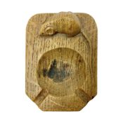 Mouseman - oak ashtray