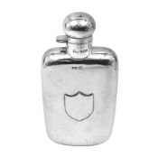 Edwardian silver hip flask