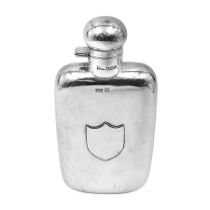 Edwardian silver hip flask