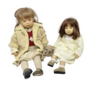 Two Zapf Creation limited edition designer collection dolls