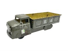Louis Marx tin plate scale model of Royal Artillery Army transport lorry
