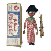 Pelham Puppet - a rare type SM Harlequin circa 1950s with painted black face mask