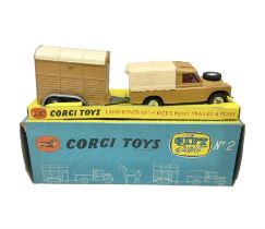 Corgi - Gift Set No.2 Land Rover with 'Rices' Pony Trailer and Pony