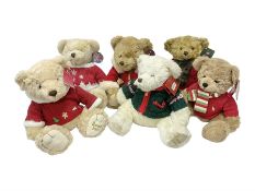Six Harrods annual teddy bears