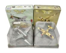 Corgi - four Aviation Archive mostly 1:72 scale models comprising ‘WWII Aircraft of the MTO’ AA36802
