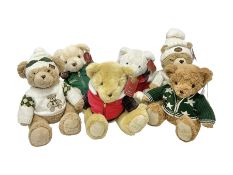 Six Harrods annual teddy bears