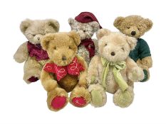 Five Harrods annual teddy bears