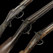 UNPROOFED/OUT OF PROOF SO RFD ONLY - three guns in poor condition comprising 19th century G. Coop 12