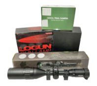 Four shooting accessories - Riflescope 3-9 x 50 scope; Digital Trail Camera; Megaorei M3 night sight