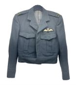 RAF Flight Lieutenant Battledress blouse by Moss Bros. with Pilot's cloth badge