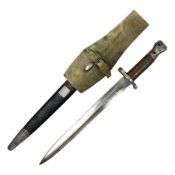 British Pattern 1888 MkII Lee Metford knife bayonet with 30cm steel double edged blade; various mark