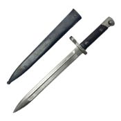 Austrian Model 1895 Carbine knife bayonet with 24.5cm fullered steel blade; various marks to the ric