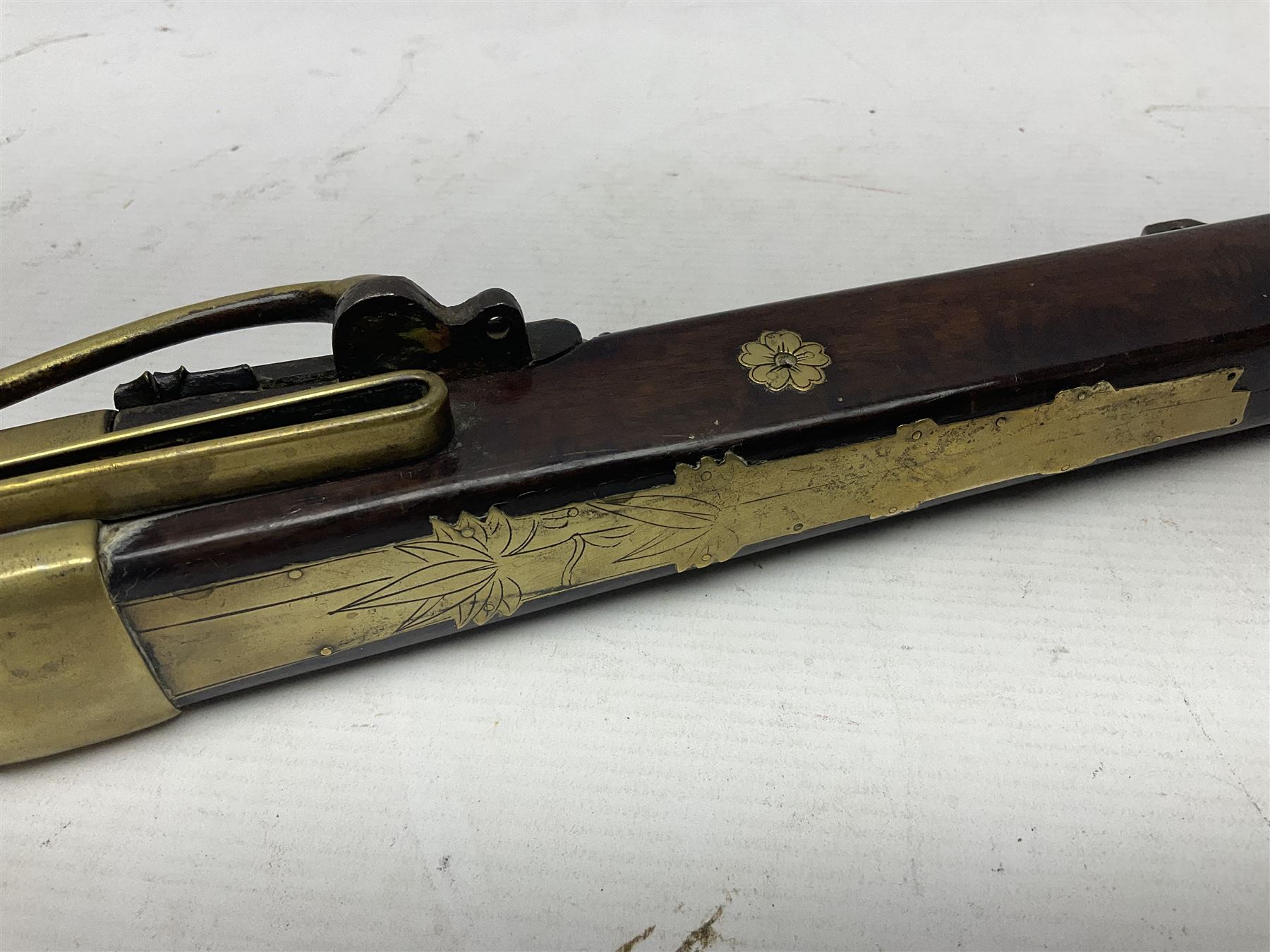 Japanese matchlock musket approximately .45 cal. - Image 8 of 25