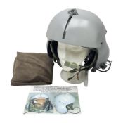 Silver grey SPH-4B Flight Helmet as used by helicopter pilots in the USAF and US Army in the 1990s;