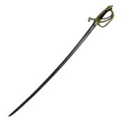 Early 19c Russian Naval Cadet's sword with 72.5cm slightly curving fullered blade