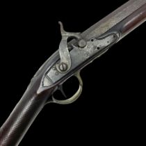 Early 19th century 20-bore flintlock converted to percussion fowling piece by Fisher