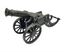 Victorian cast-iron and steel signal cannon