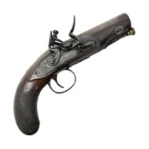 Early 19th century Wm. Hollis flintlock belt or pocket pistol