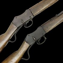 RFD ONLY AS NOT NITRO OR BLACK POWDER PROOFED - two late 19th century Martini Henry .303 carbines in