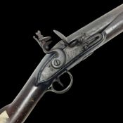 Early 19th century flintlock single barrel sporting gun by Johnston