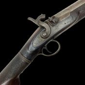 19th century take down 'cripple stopper' single barrel percussion gun