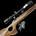 FIREARMS CERTIFICATE REQUIRED - LEFT HANDED J.G. Anschutz .22 long round bolt action rifle