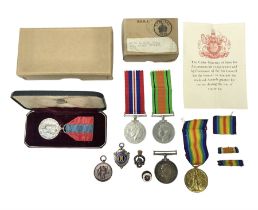 WWI pair of medals comprising British War Medal and Victory Medal awarded to 380807 Pte. W. Hayles H