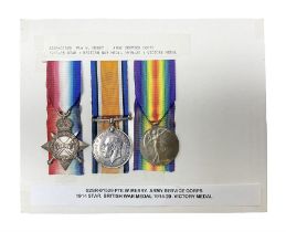 WWI trio of medals comprising British War Medal