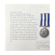 Victoria Egypt Medal 1882-89 awarded to 37 Pte. B. Massey 1/Yorkshire Regiment; with ribbon