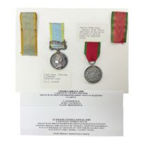 Victoria Crimea Medal with Sebastopol clasp awarded to G. Chammings H.M.S. Valorous; and a Turkish C