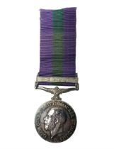 George V General Service Medal with Iraq clasp awarded to 59553 Pte. S. Appleton E. York. R.; with r