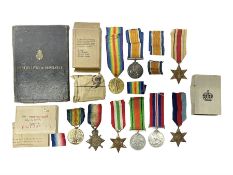 WWI pair of medals comprising British War Medal and Victory Medal awarded to 32682 Pte. W. Meadows W