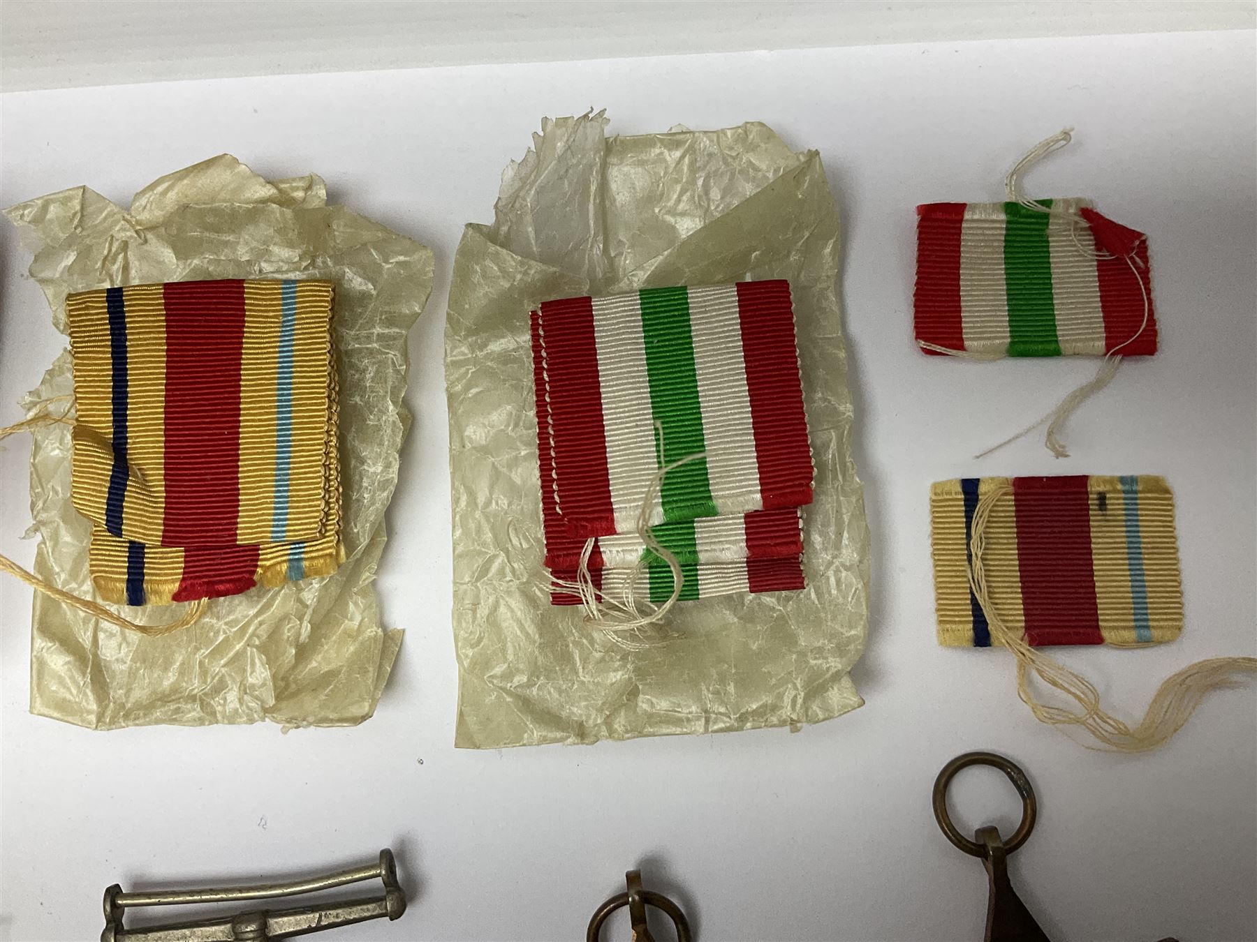 WWII group of three medals comprising 1939-45 War Medal and Italy and Africa Stars in issue box; dog - Image 10 of 14