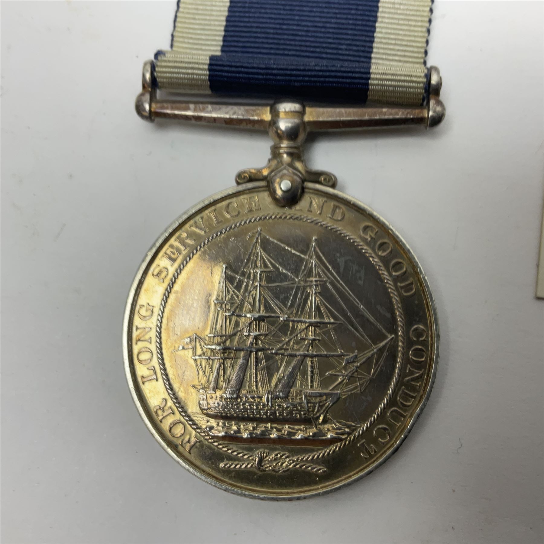 George V Naval Long Service and Good Conduct Medal awarded to K19570 J.L. Honeysett L. Sto. H.M.S. R - Image 12 of 15