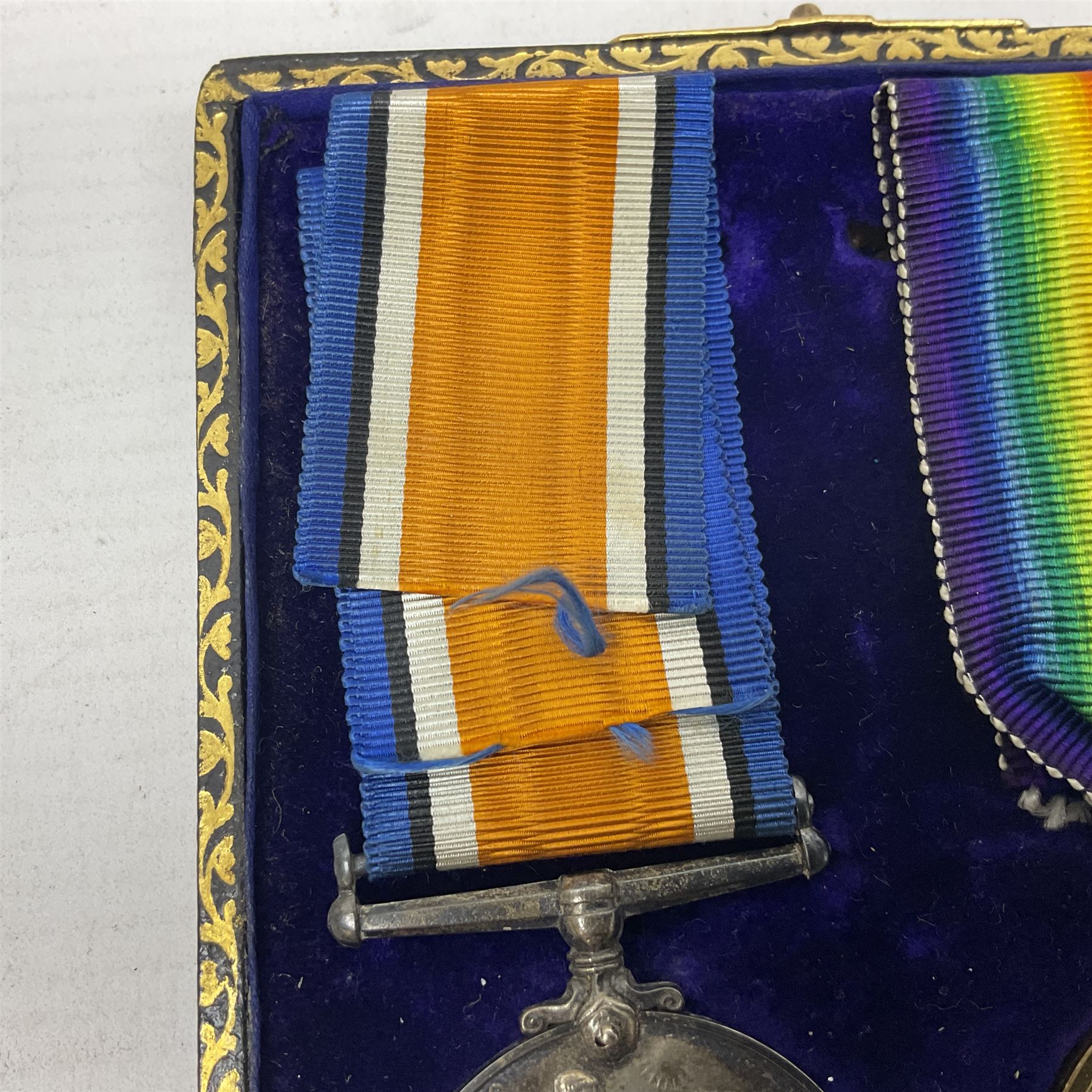 WWI pair of medals comprising British War Medal and Victory Medal awarded to 12-1379 Pte. H. Marshal - Image 6 of 18
