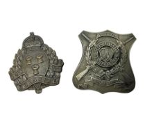 Two cap badges - Dulwich Volunteers and Cheshire Regiment Volunteers (2)