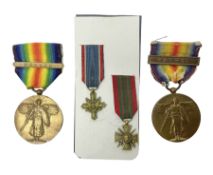 Two WWI American Victory Medals - one Army with Russia clasp