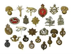 Twenty-six cap badges for Yeomanry and various guards including Fife & Forfar