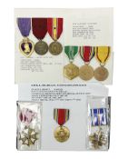 Nine American medals comprising Legion of Merit