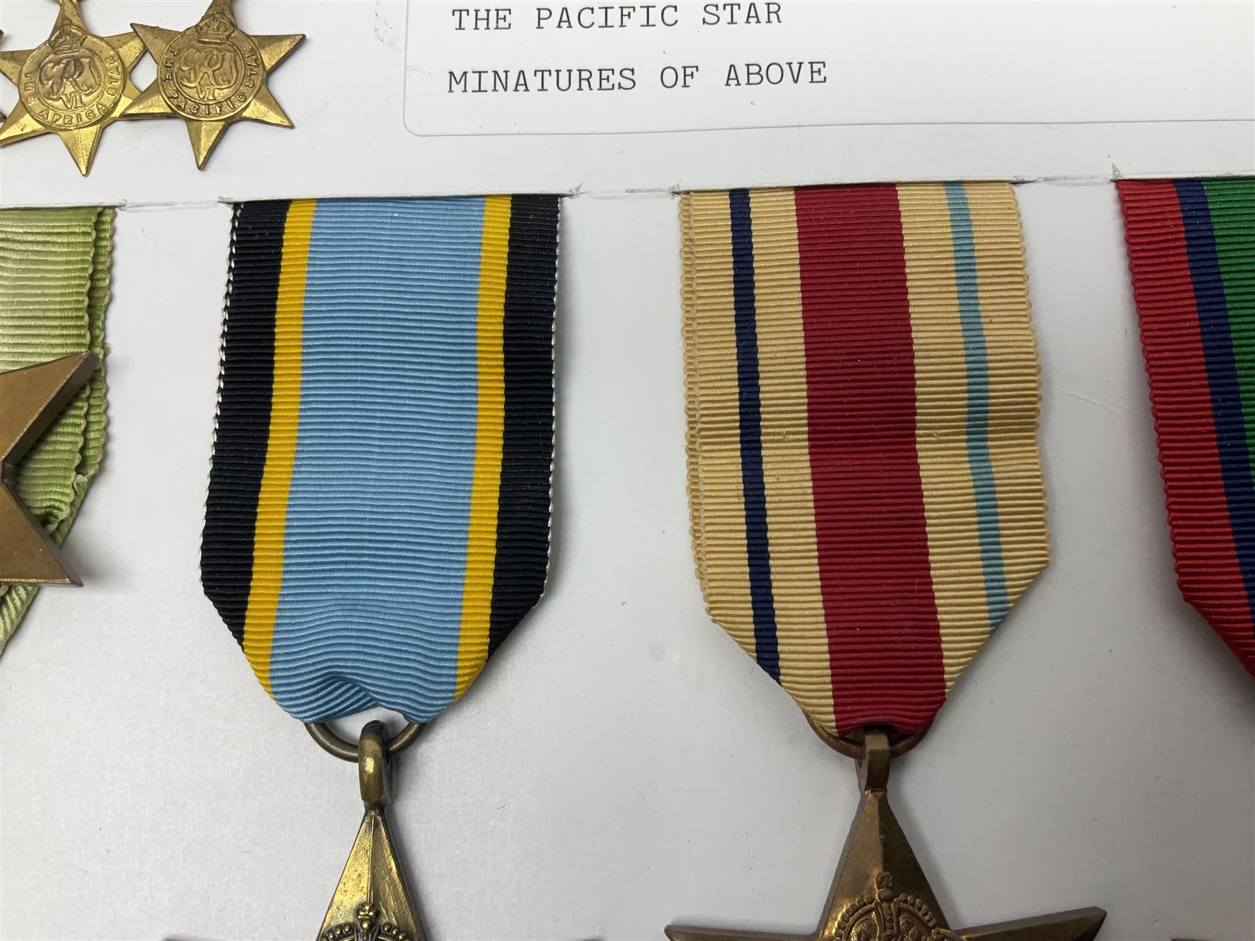 Representative display of WWII Campaign stars comprising 1939-1945 Star - Image 6 of 13