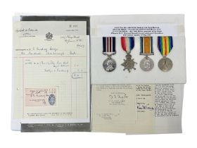 WWI Military Medal awarded to S-3957 Pte. W. Wood Med. Unit R.M. as reported in the London Gazette 1