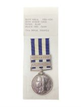 Victoria Egypt Medal 1882-1889 with Suakin 1885 and Tofrek clasps awarded to Sepoy Wuzeer Singh 15th
