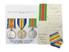 WWI pair of medals comprising British War Medal and Victory Medal awarded to 2nd Lieutenant C.T. Dra