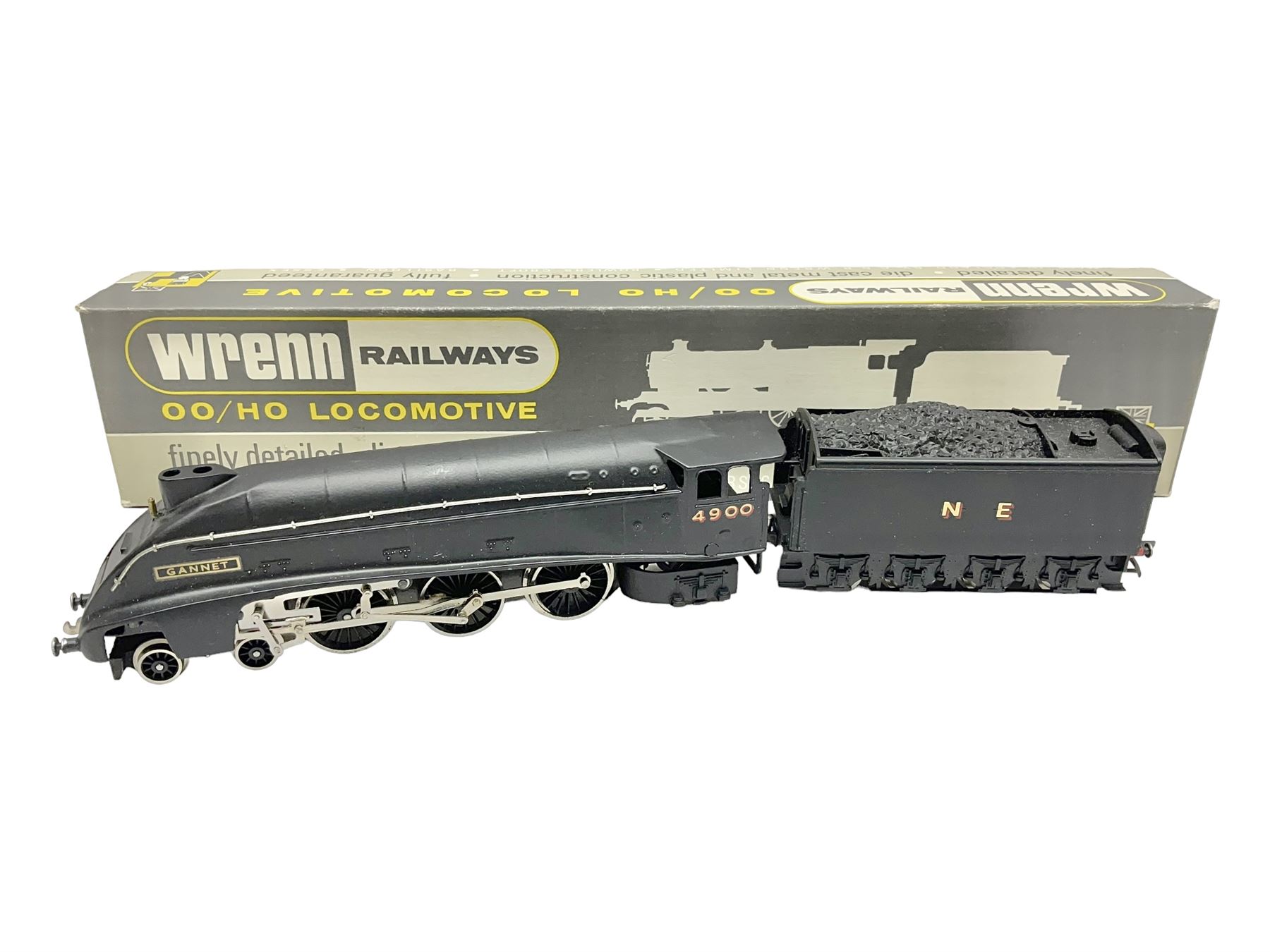 Wrenn '00' gauge - Class A4 4-6-2 locomotive 'Gannet' No.4900 in NE Wartime black; boxed with instru