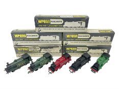 Wrenn '00' gauge - five Class R1 0-6-0 tank locomotives - No.7420 in LMS Red; No.31337 in BR Black;