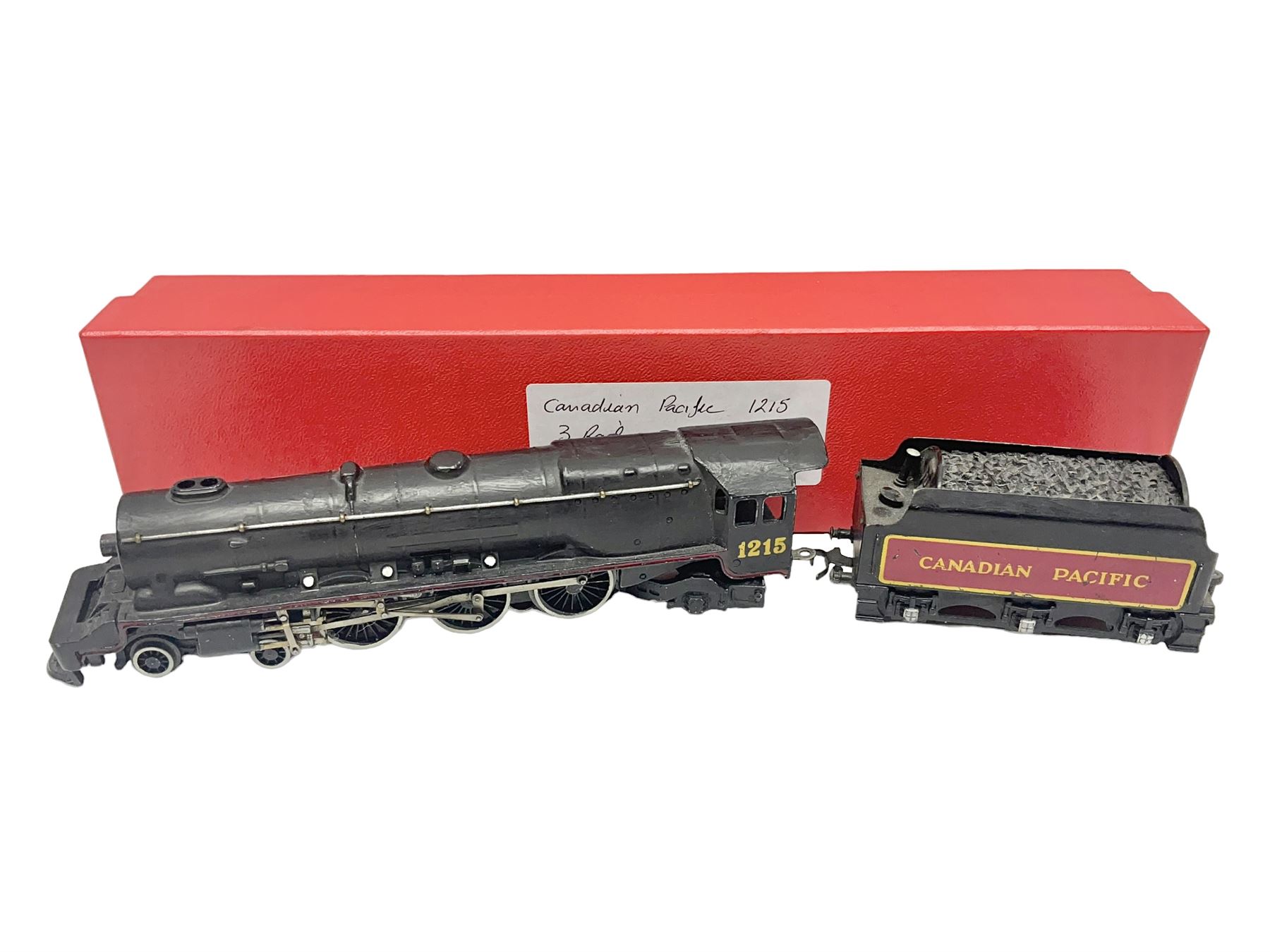 Hornby Dublo - 3-rail Canadian Pacific 4-6-2 locomotive No.1215 with tender; in black with 'Canadian