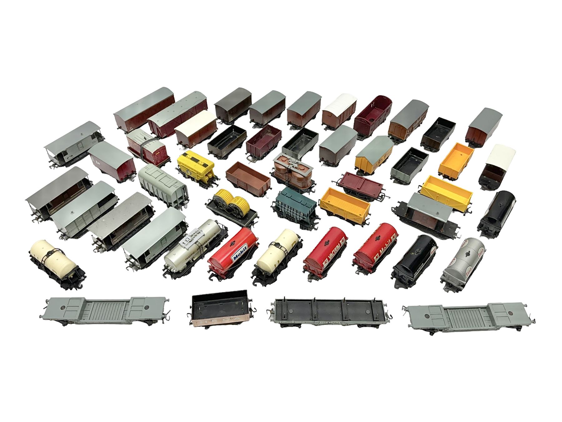 Hornby Dublo - forty-three goods wagons including nine tank wagons (Esso